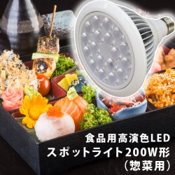 画像1: 食品用高演色LEDスポットライト200W形（惣菜用）