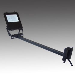 画像1: LED投光器10W 100W相当形 +アーム(長さ554mm)セット 屋内外兼用 