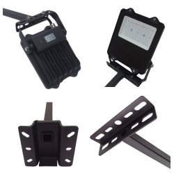 画像5: LED投光器10W 100W相当形 +アーム(長さ554mm)セット 屋内外兼用 