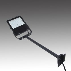 画像1: LED投光器30W 昼光色 300W相当形 +アーム(長さ554mm)セット 屋内外兼用 