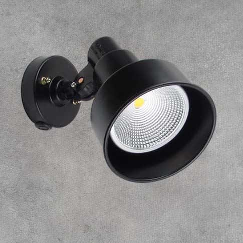 屋外用LEDスポットライト16W 160W相当形 ＋取付器具（本体ブラック 