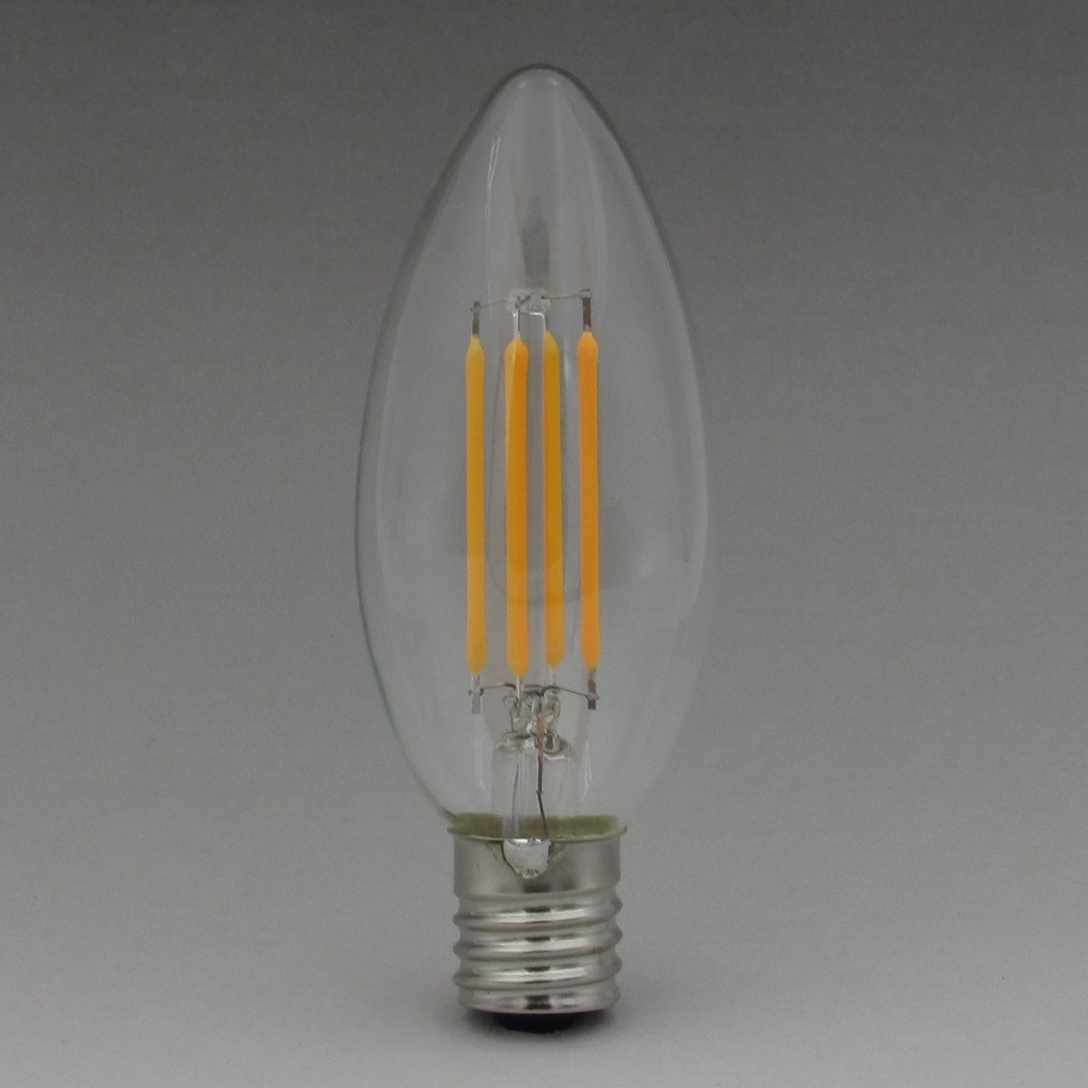 フィラメントledシャンデリア球4w 20k 口金e17 濃い電球色 ｌｅｄ直販ネット