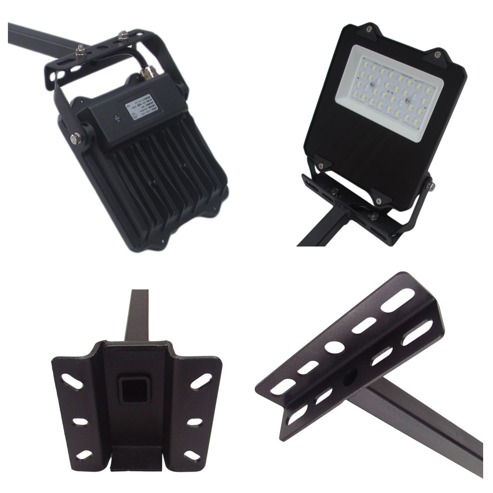 画像5: LED投光器10W 100W相当形 +アーム(長さ554mm)セット 屋内外兼用 