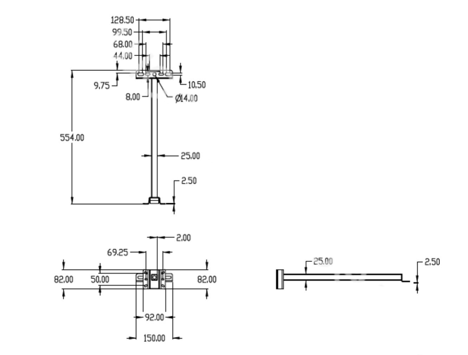 画像3: LED投光器30W 昼白色 5000K　300W相当形 +アーム(長さ554mm)セット 屋内外兼用 