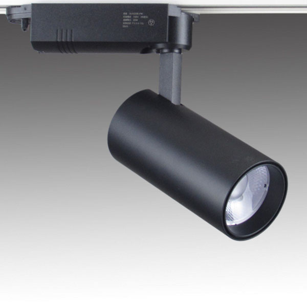 画像1: ダクトレール用LEDスポットライト20W　ブラック　200W相当形（非調光）フリッカーレス　高演色　
